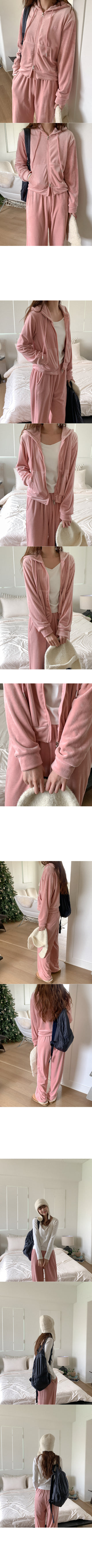 [SET] Velour Fleece-Lined Jersey Set