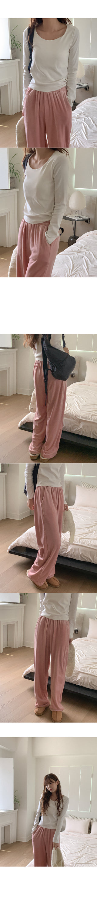 [SET] Velour Fleece-Lined Jersey Set