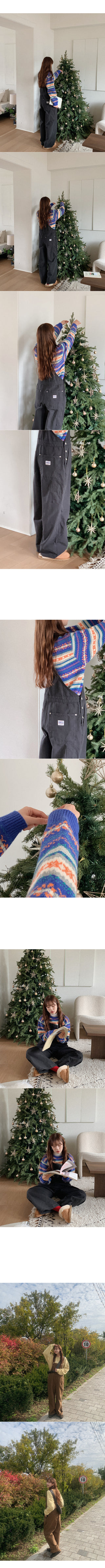 Cotton fleece-lined overalls