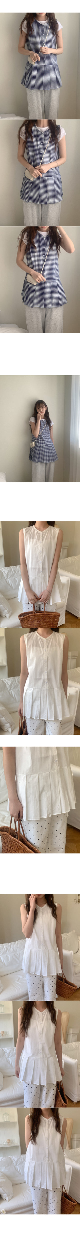 Cotton pleated tunic