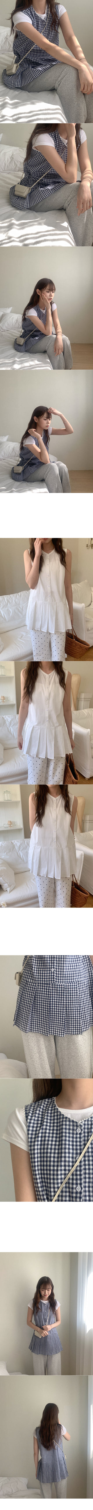 Cotton pleated tunic