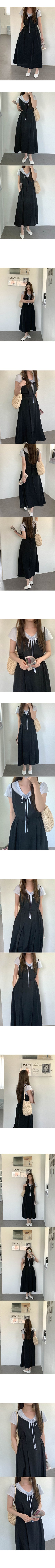 [2 colors] Pintuck Sleeveless Long Dress
