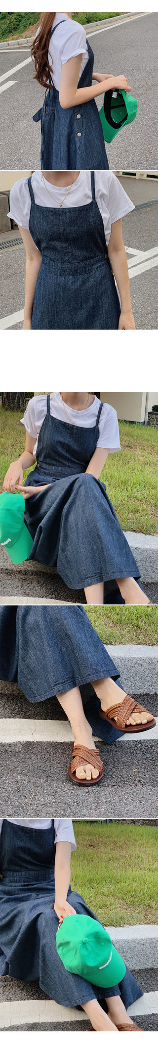Denim sleeveless dress