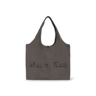 MATIN CRACKED LOGO ECOBAG IN CHARCOAL