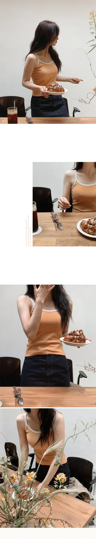 [5 colors] Striped Sleeveless