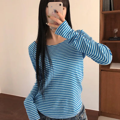 Colored Raglan Stripe T shirt