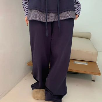 Check Skirt Wide Training Pants