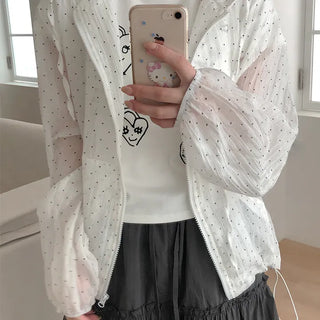 Dot Frill Summer Windbreaker