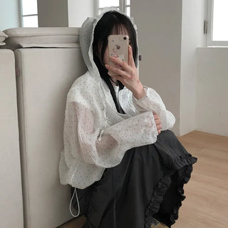Dot Frill Summer Windbreaker