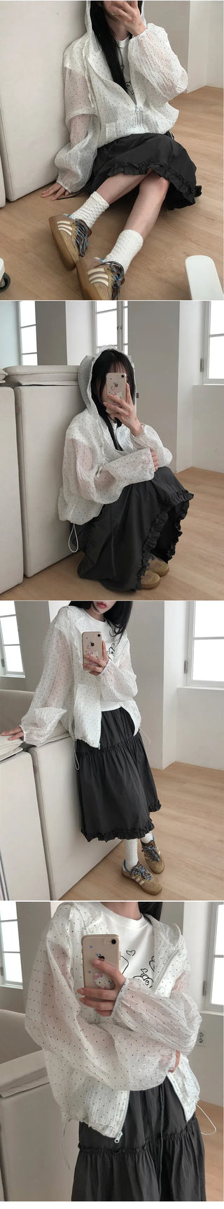 Dot Frill Summer Windbreaker