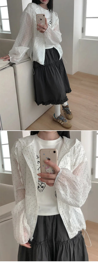 Dot Frill Summer Windbreaker