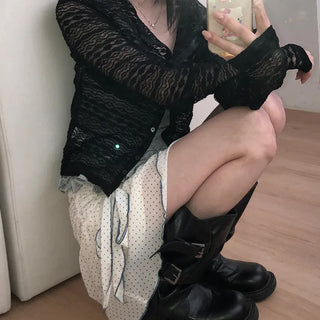 Trendy button loose middle boots