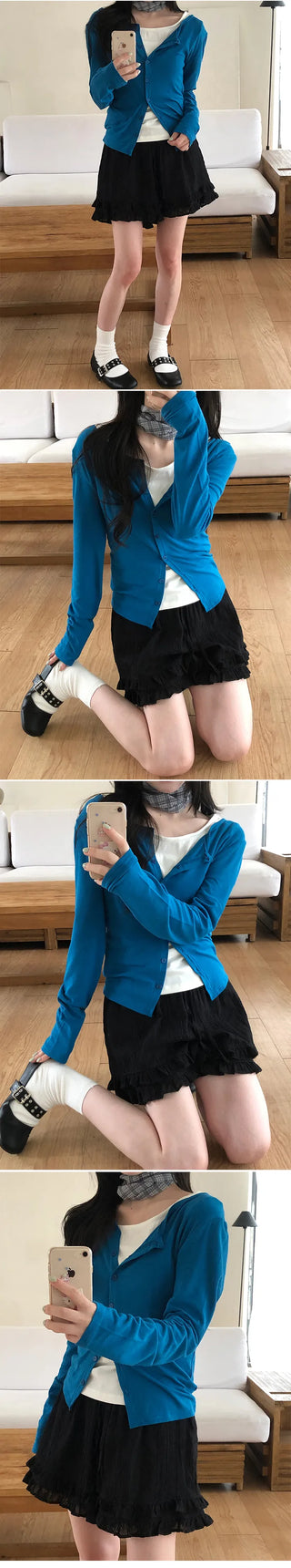 Honey Frill Punching Ruffled Shorts