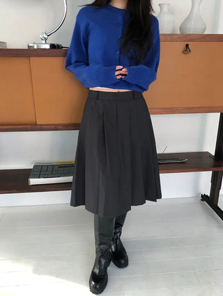 Basic Round Button Knit Cardigan