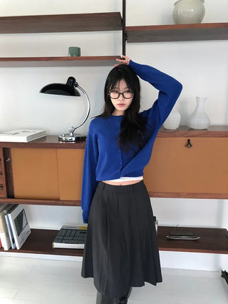 Basic Round Button Knit Cardigan