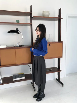 Basic Round Button Knit Cardigan