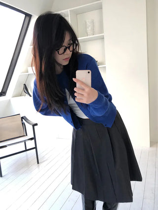 Basic Round Button Knit Cardigan