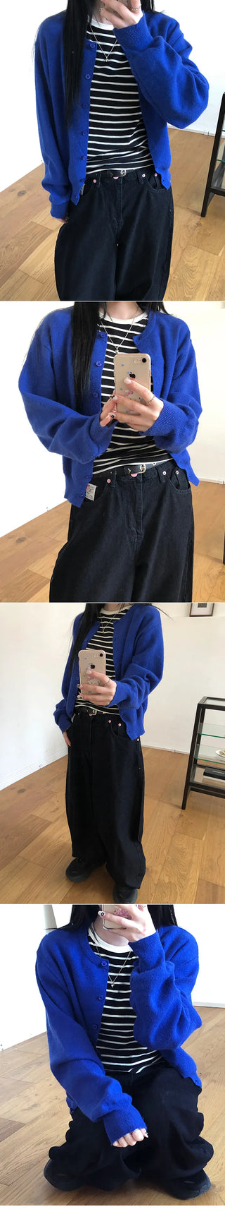 Basic Round Button Knit Cardigan