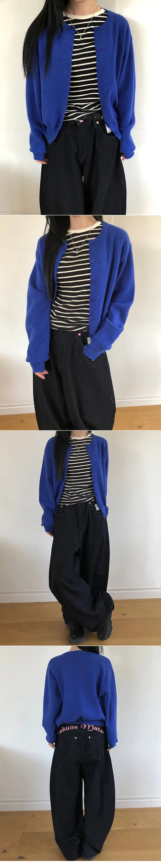 Basic Round Button Knit Cardigan