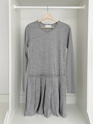 Purin Pleated Long Sleeve Layered Dress Tee