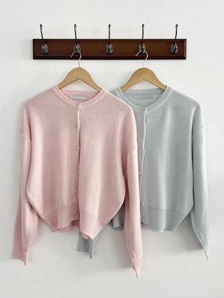Lovely Cotton Candy Pure Round Pastel Cardigan
