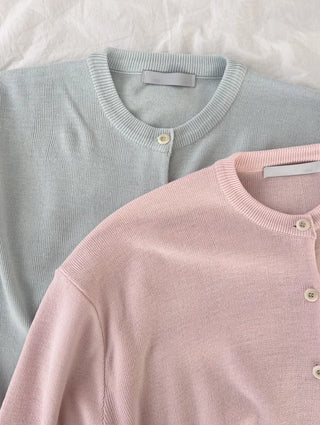 Lovely Cotton Candy Pure Round Pastel Cardigan