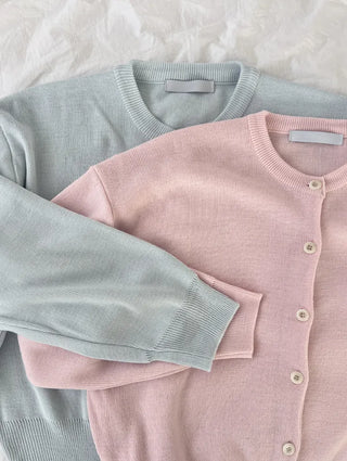 Lovely Cotton Candy Pure Round Pastel Cardigan