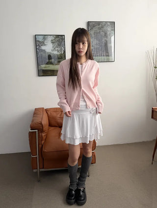 Lovely Cotton Candy Pure Round Pastel Cardigan