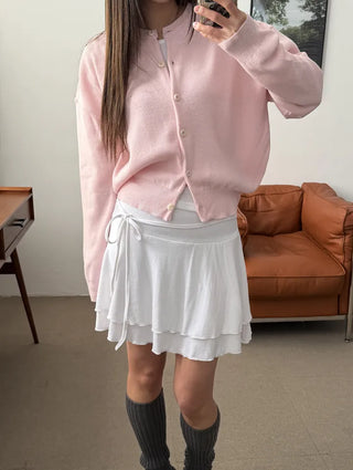 Lovely Cotton Candy Pure Round Pastel Cardigan