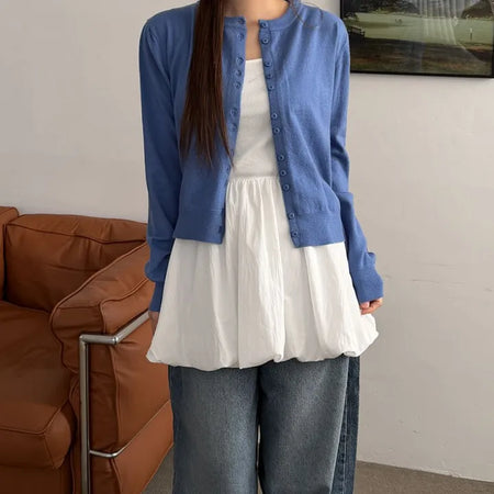 Soft Lay Button Cardigan