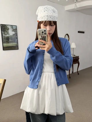Soft Lay Button Cardigan