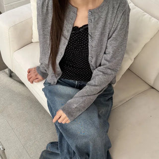 Soft Lay Button Cardigan
