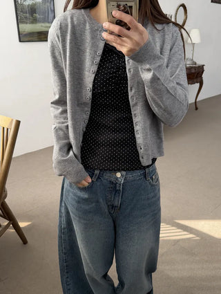 Soft Lay Button Cardigan