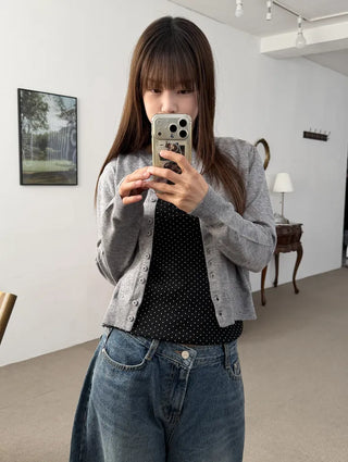 Soft Lay Button Cardigan