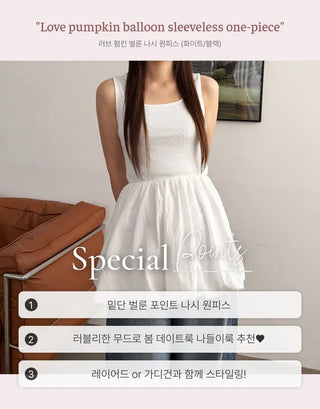 Love Pumpkin Balloon Lovely Sleeveless Dress