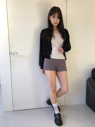 Basic Round Button Knit Cardigan