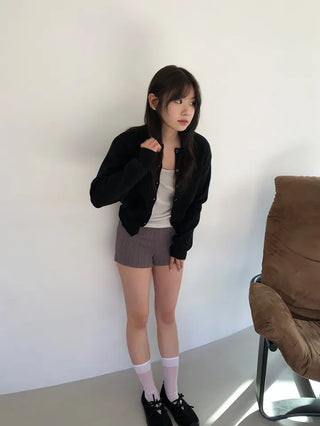 Basic Round Button Knit Cardigan