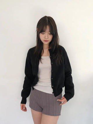 Basic Round Button Knit Cardigan