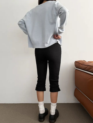 Harper Frill Capri Biker Leggings Pants