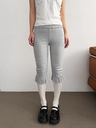 Harper Frill Capri Biker Leggings Pants
