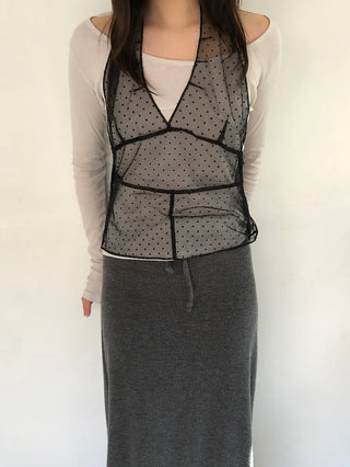 Dot Halterneck Bustier