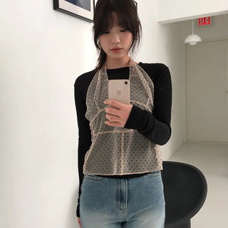 Dot Halterneck Bustier