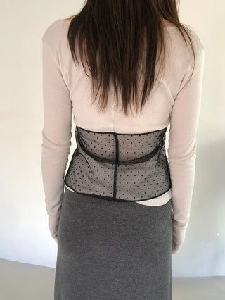 Dot Halterneck Bustier