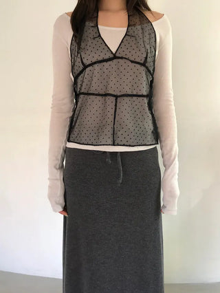 Dot Halterneck Bustier