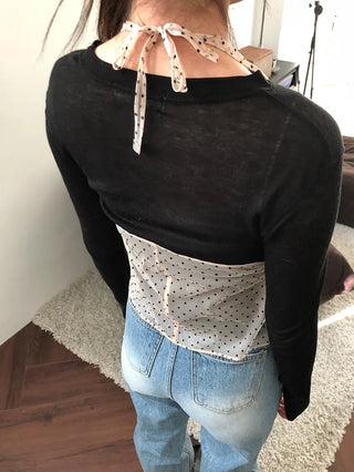 Dot Halterneck Bustier