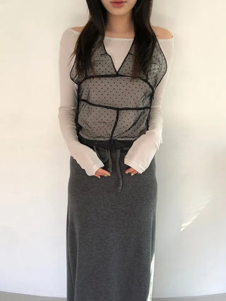 Dot Halterneck Bustier