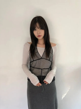 Dot Halterneck Bustier