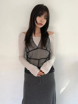 Dot Halterneck Bustier