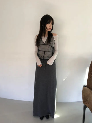 Dot Halterneck Bustier