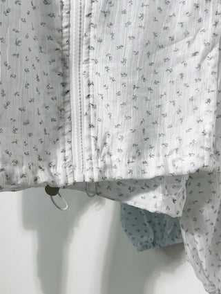 Slen Flower String Hooded Windbreaker Jacket